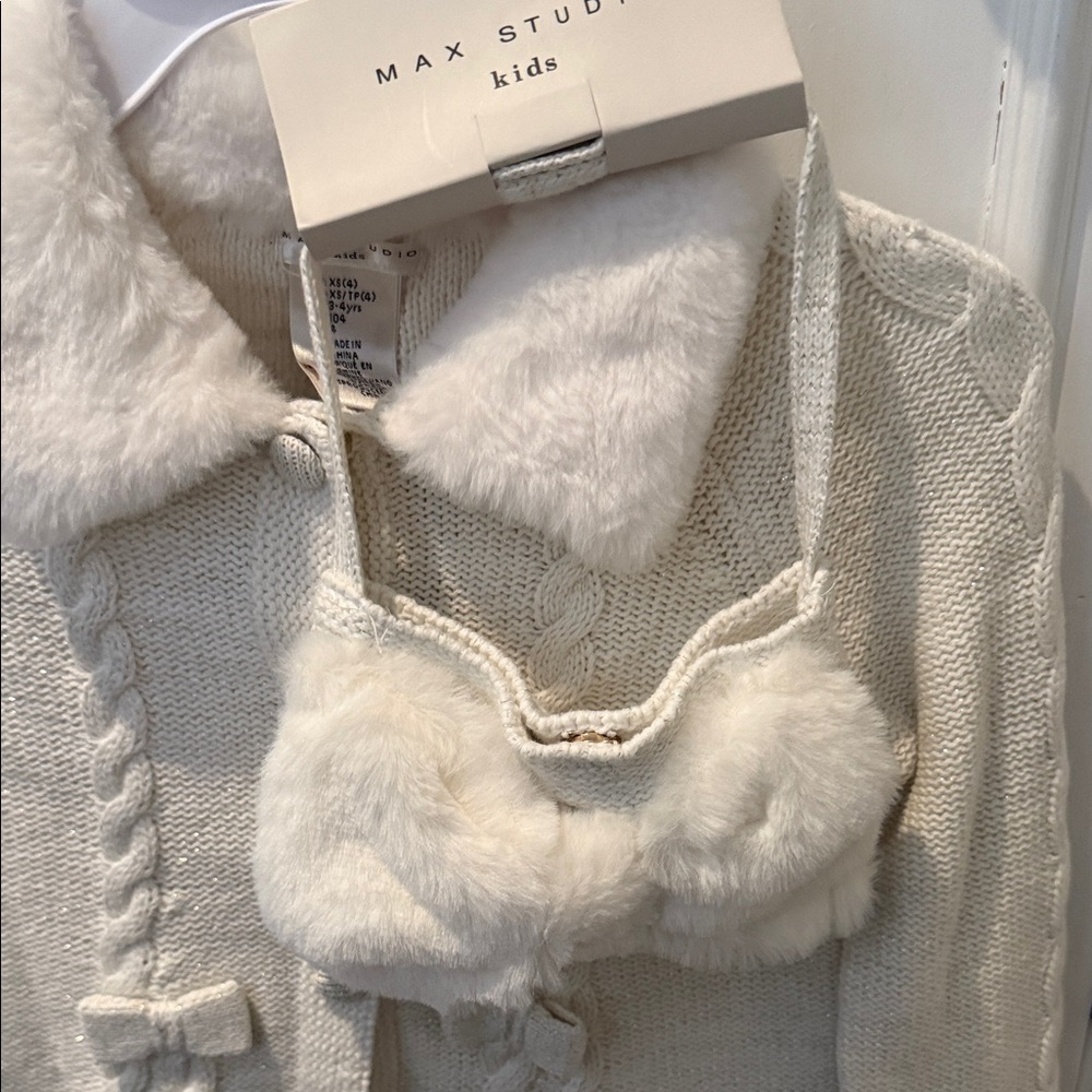 Max Studio Cream Kids Formal Dress Set - Picture 3 of 3